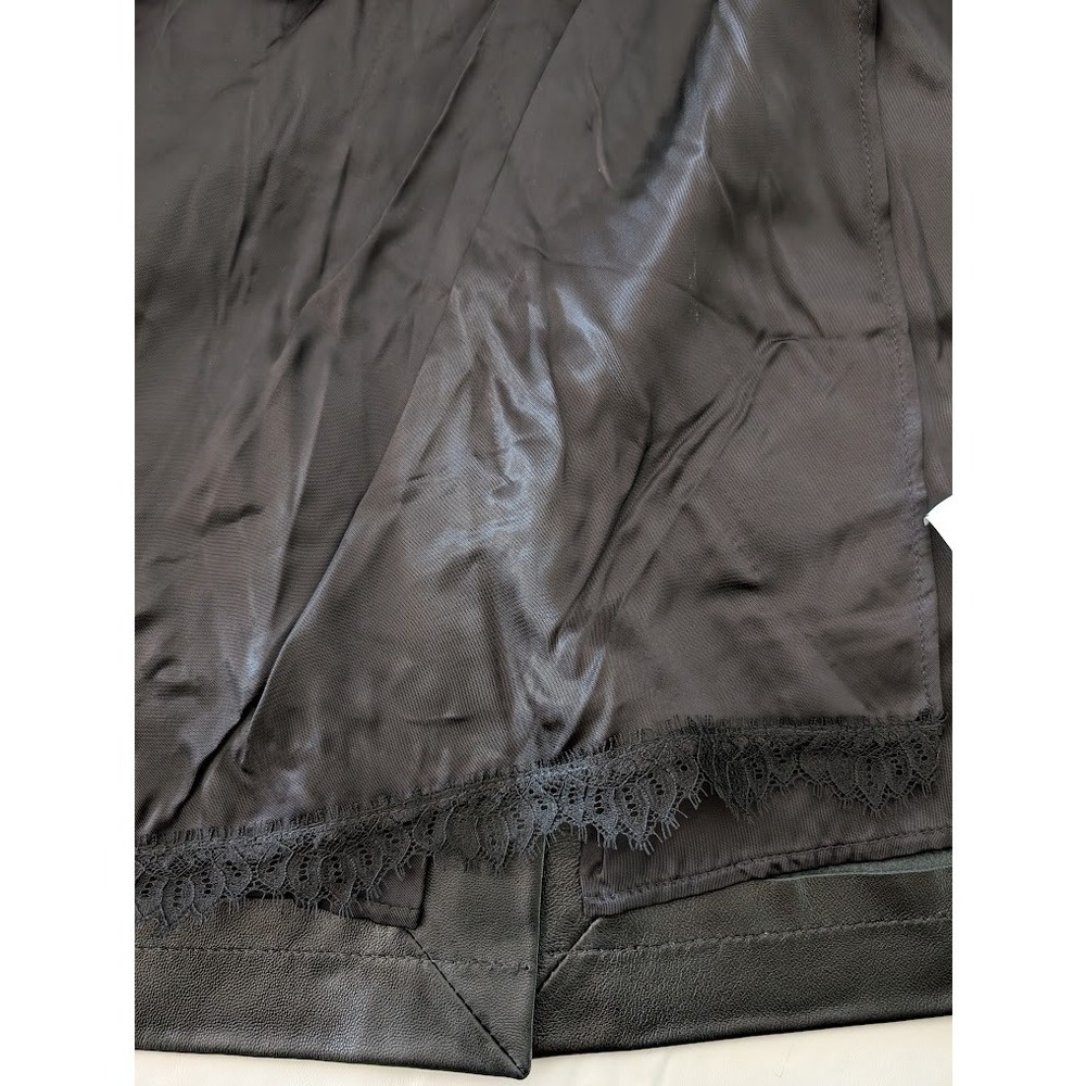 MM6 Maison Margiela Leather Wrap Skirt Black‎ Button Detail Midi Skirt Sz 42 NWT - Picture 10 of 12